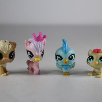 Littlest Pet Shop Serie Minis Little Horse Guepard Cockatoo x 4