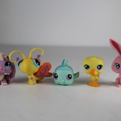 Littlest Pet Shop Papillon Lapin Canard et Poisson x 5