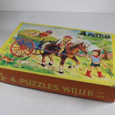 Puzzle Copains de la campagne Willeb Made in France 4 puzzles 1960-70